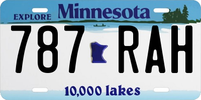 MN license plate 787RAH