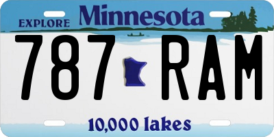 MN license plate 787RAM