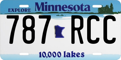 MN license plate 787RCC