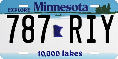 MN license plate 787RIY