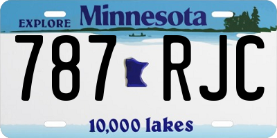 MN license plate 787RJC