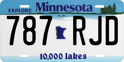 MN license plate 787RJD