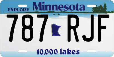 MN license plate 787RJF