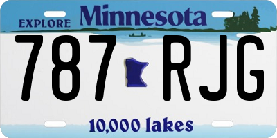 MN license plate 787RJG