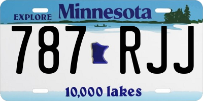 MN license plate 787RJJ