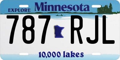 MN license plate 787RJL