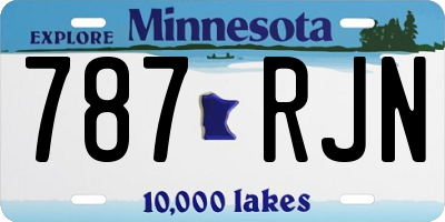 MN license plate 787RJN