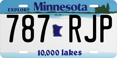 MN license plate 787RJP