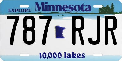 MN license plate 787RJR