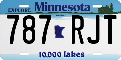 MN license plate 787RJT