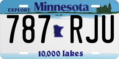 MN license plate 787RJU