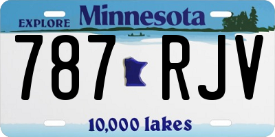 MN license plate 787RJV