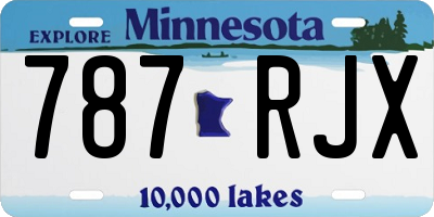 MN license plate 787RJX