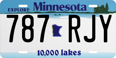 MN license plate 787RJY