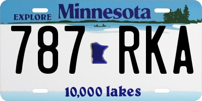 MN license plate 787RKA