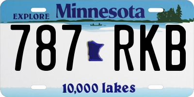 MN license plate 787RKB