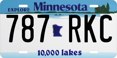 MN license plate 787RKC