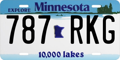 MN license plate 787RKG