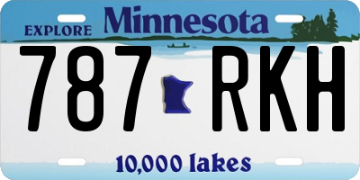 MN license plate 787RKH