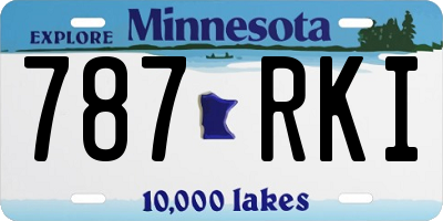 MN license plate 787RKI