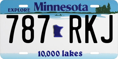 MN license plate 787RKJ
