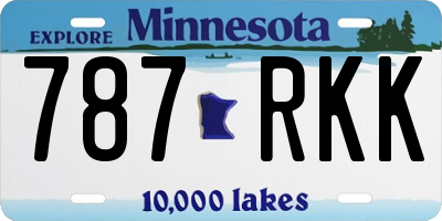 MN license plate 787RKK