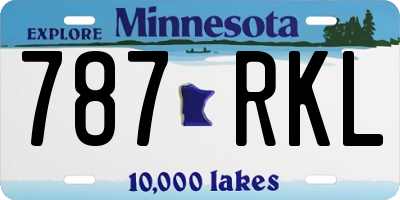 MN license plate 787RKL