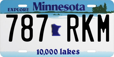 MN license plate 787RKM