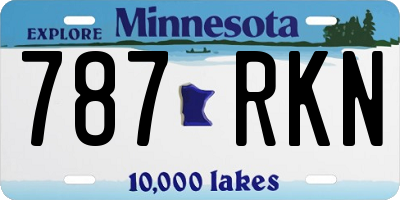 MN license plate 787RKN