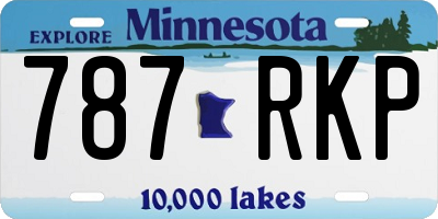 MN license plate 787RKP