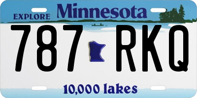 MN license plate 787RKQ