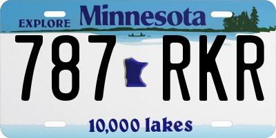 MN license plate 787RKR