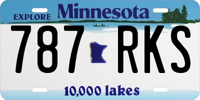 MN license plate 787RKS