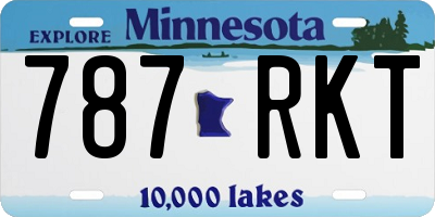 MN license plate 787RKT