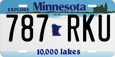 MN license plate 787RKU