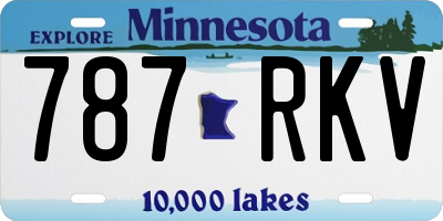 MN license plate 787RKV