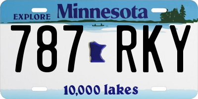 MN license plate 787RKY