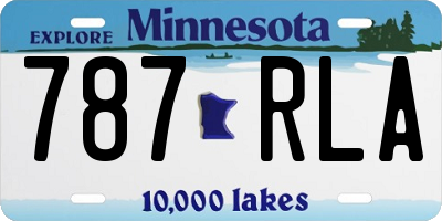 MN license plate 787RLA
