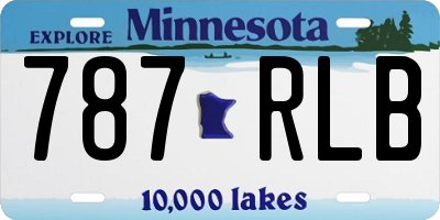 MN license plate 787RLB