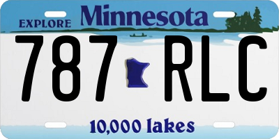 MN license plate 787RLC