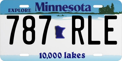 MN license plate 787RLE