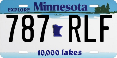 MN license plate 787RLF