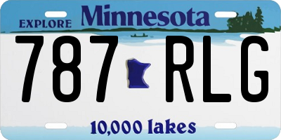 MN license plate 787RLG