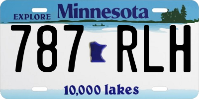 MN license plate 787RLH