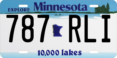 MN license plate 787RLI