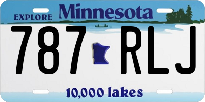 MN license plate 787RLJ