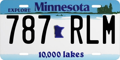 MN license plate 787RLM