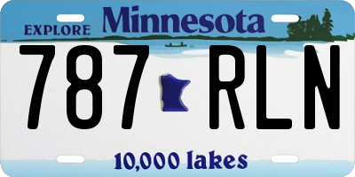 MN license plate 787RLN