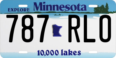 MN license plate 787RLO