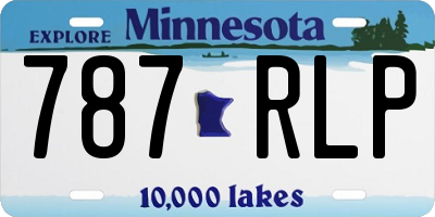 MN license plate 787RLP